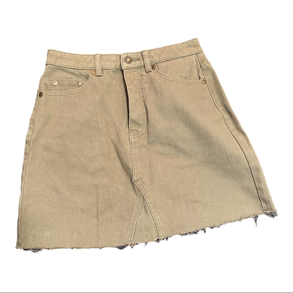 Sportsgirl Khaki Denim Skirt NWT
